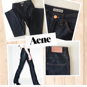 Acne Studio Tube dc Dark Blue Indigo Jeans Straight Leg Size 25/32